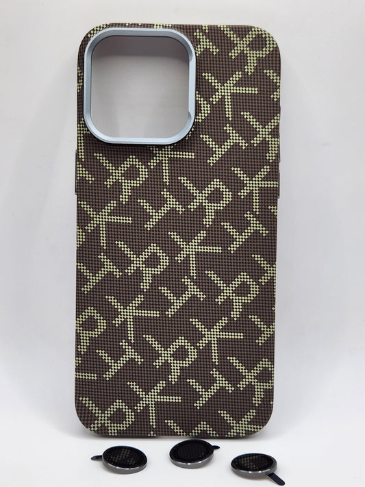 🔶بوشيط آيفون كربوني فاخر بدعم MagSafe وحماية كاملة(15 pro max)