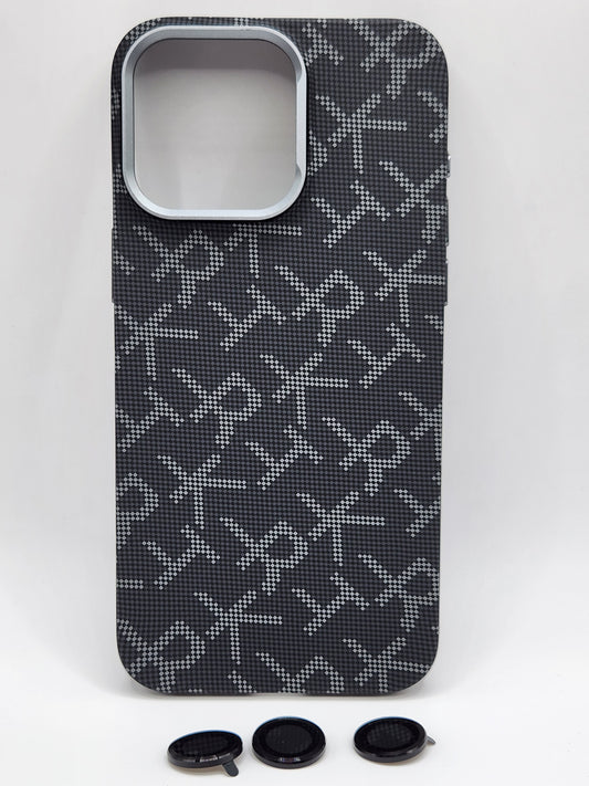 🔶بوشيط آيفون كربوني فاخر بدعم MagSafe وحماية كاملة(15 pro max)