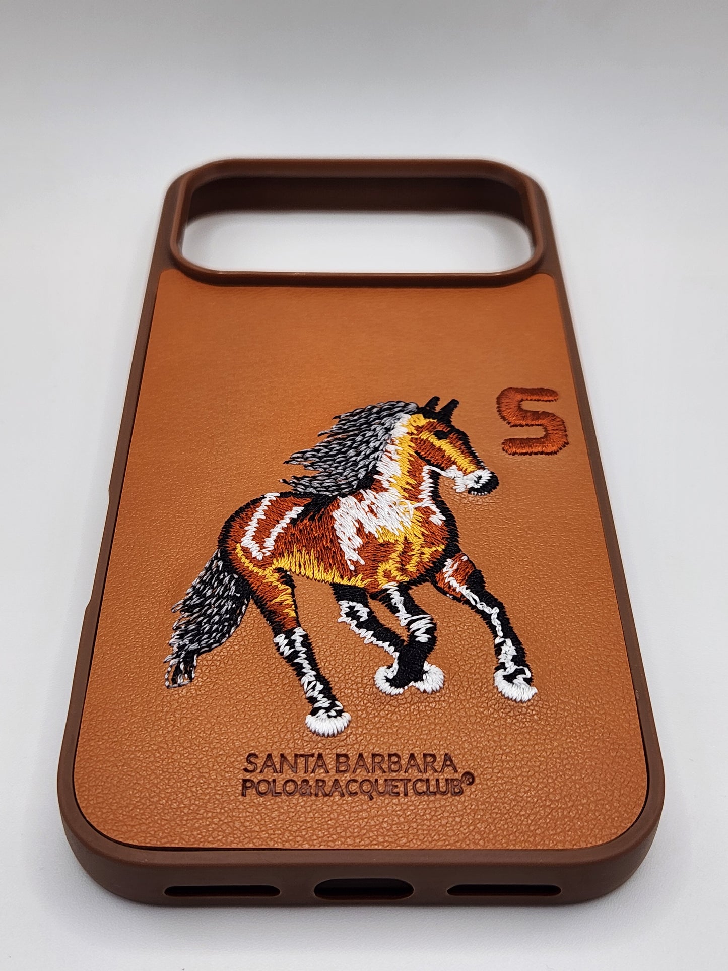 بوشيط هاتف فاخر بتصميم أنيق وتطريز حصان مميز 🐎(17 PRO MAX)