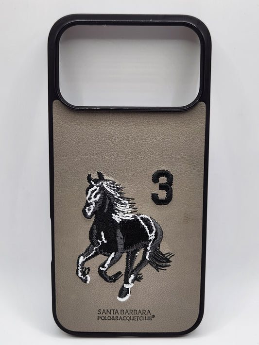 بوشيط هاتف فاخر بتصميم أنيق وتطريز حصان مميز 🐎(17 PRO MAX)