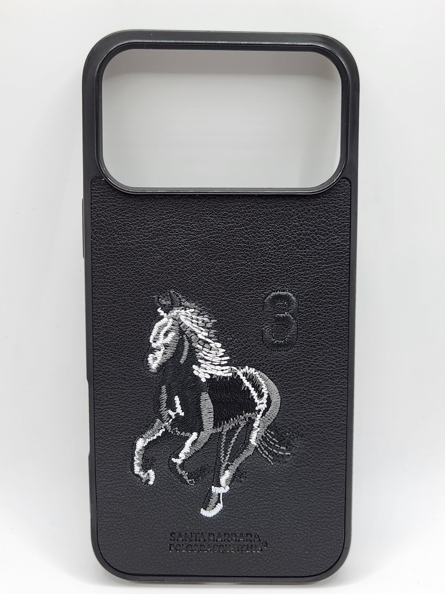 بوشيط هاتف فاخر بتصميم أنيق وتطريز حصان مميز 🐎(17 PRO MAX)