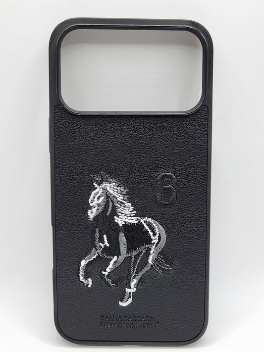 بوشيط هاتف فاخر بتصميم أنيق وتطريز حصان مميز 🐎(17 PRO MAX)