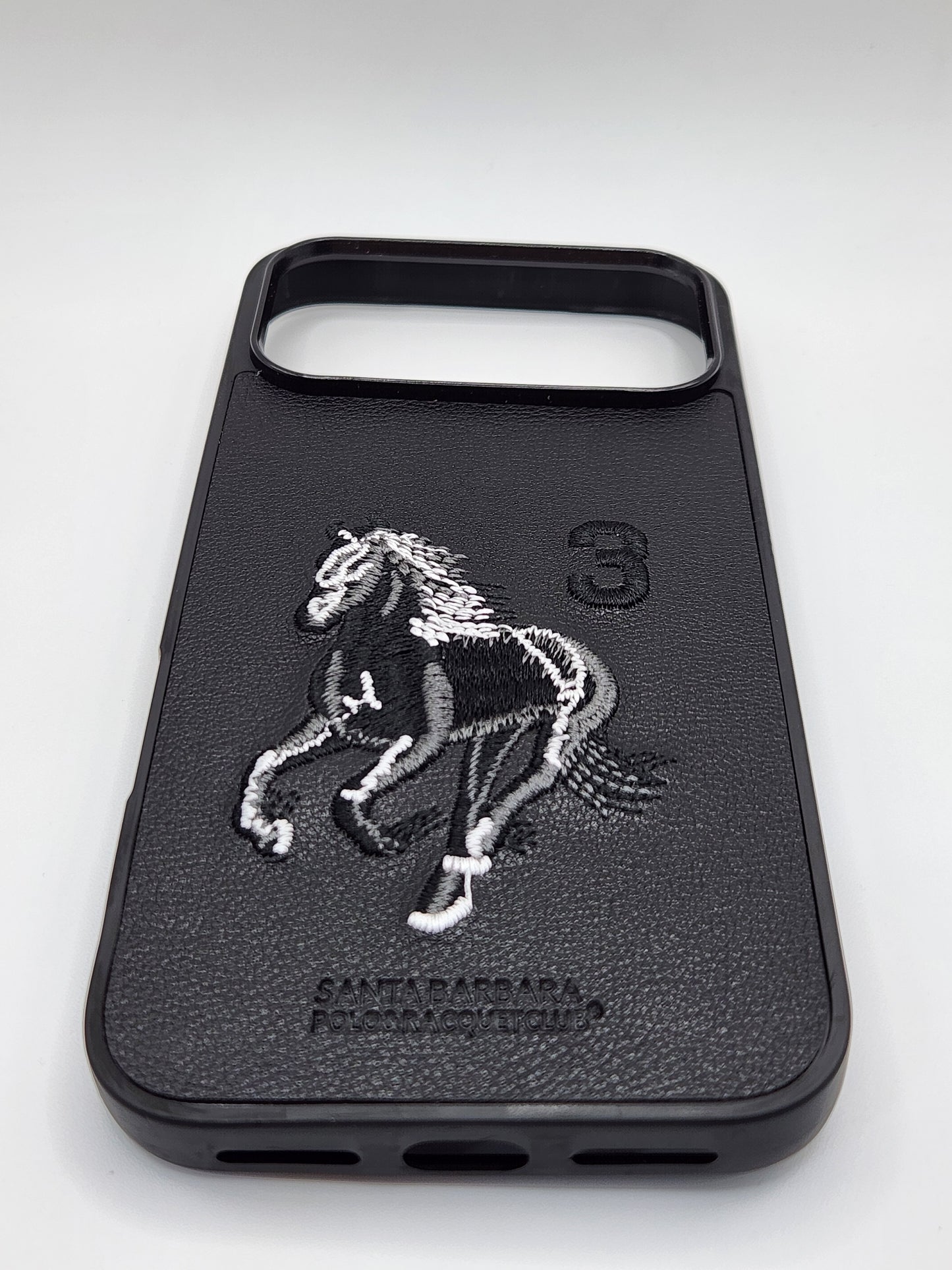 بوشيط هاتف فاخر بتصميم أنيق وتطريز حصان مميز 🐎(17 PRO MAX)