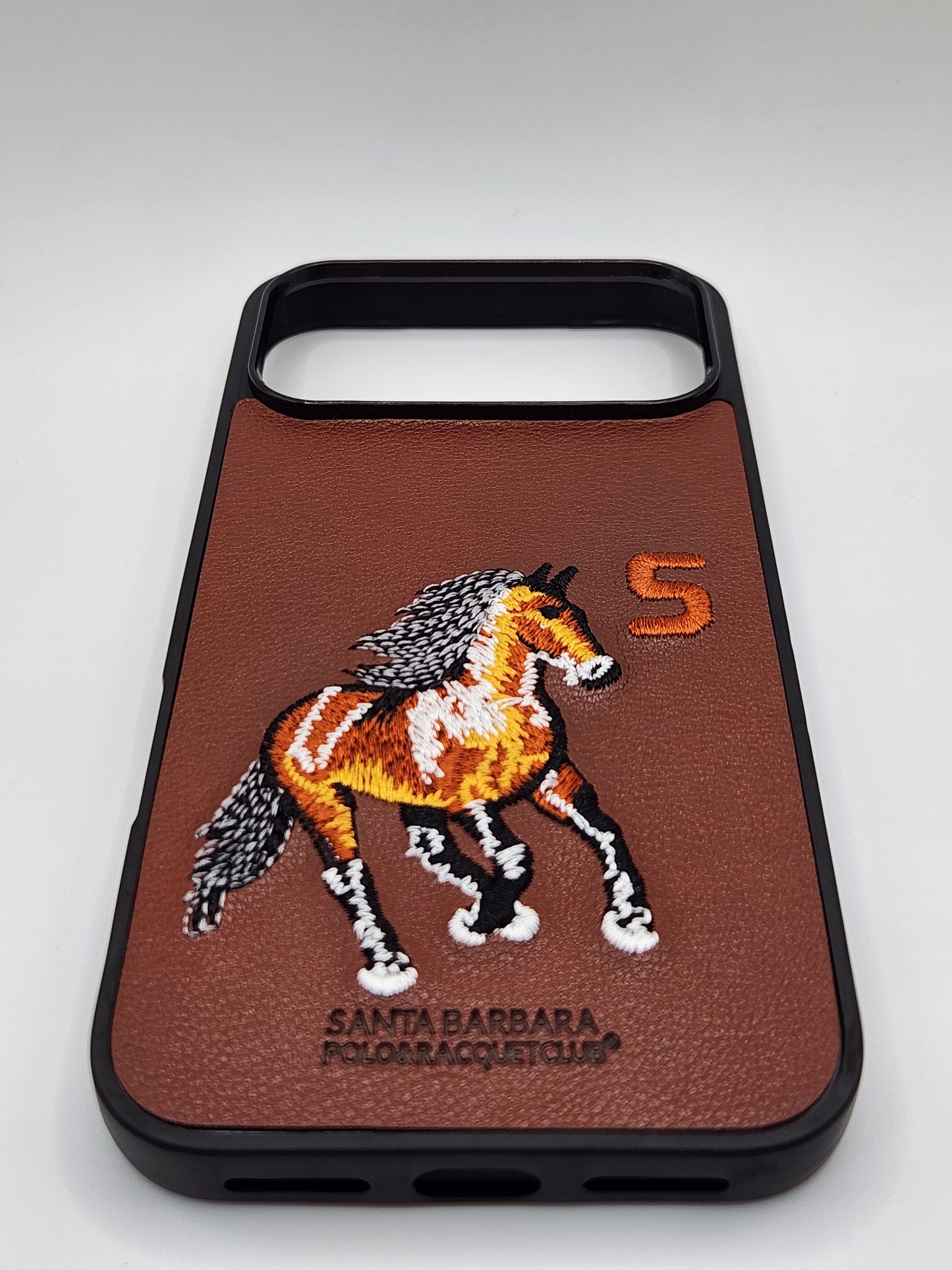 بوشيط هاتف فاخر بتصميم أنيق وتطريز حصان مميز 🐎(17 PRO MAX)