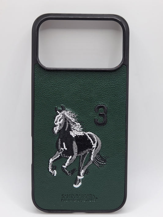 بوشيط هاتف فاخر بتصميم أنيق وتطريز حصان مميز 🐎(17 PRO MAX)