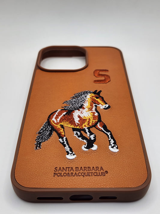 بوشيط هاتف فاخر بتصميم أنيق وتطريز حصان مميز 🐎(16 PRO MAX)