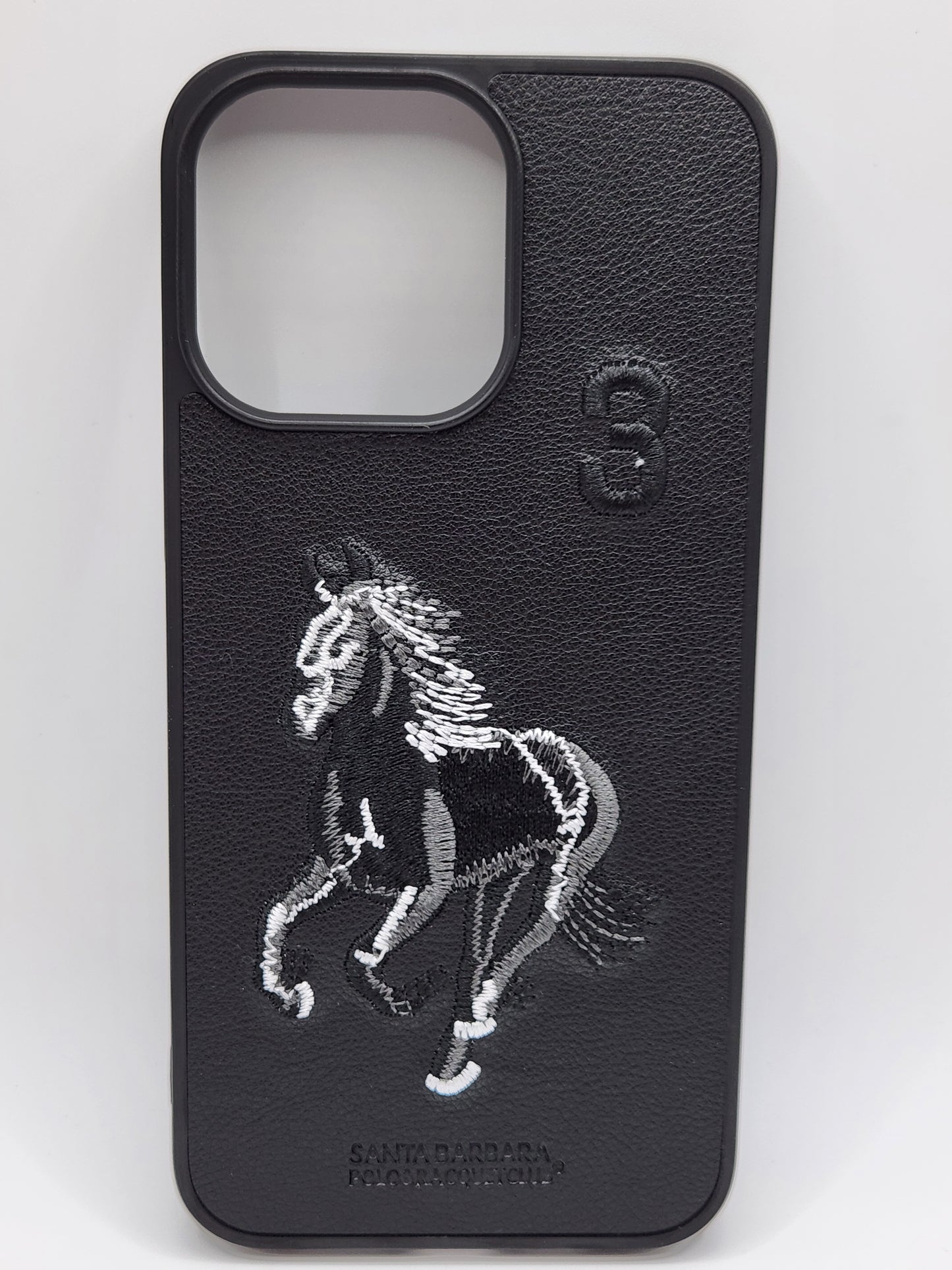 بوشيط هاتف فاخر بتصميم أنيق وتطريز حصان مميز 🐎(14 PRO MAX)