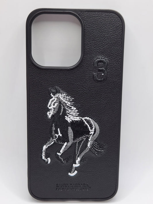 بوشيط هاتف فاخر بتصميم أنيق وتطريز حصان مميز 🐎(14 PRO MAX)