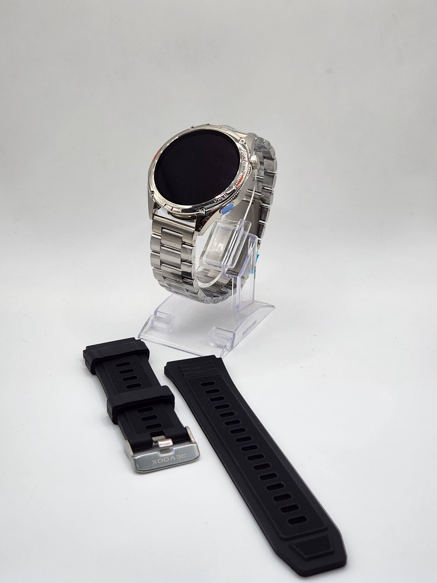 ساعة ذكية بشاشة AMOLED مقاس 1.43 بوصة + حزام إضافي هدية