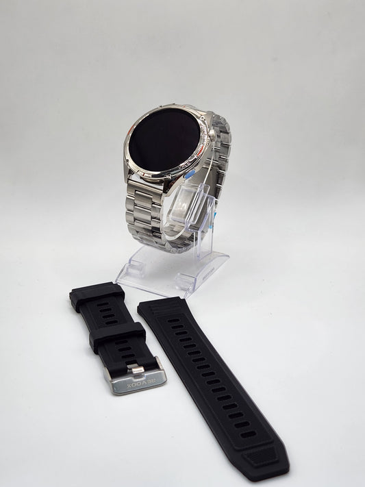 ساعة ذكية بشاشة AMOLED مقاس 1.43 بوصة + حزام إضافي هدية