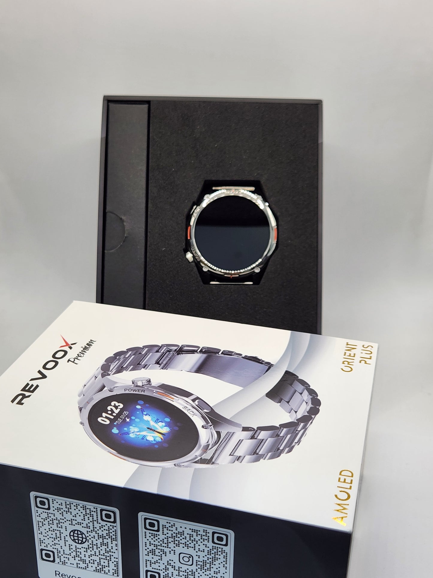 ساعة ذكية بشاشة AMOLED مقاس 1.43 بوصة + حزام إضافي هدية