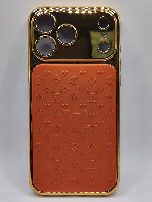 بوشيط هاتف بتصميم فاخر بنقش بارز وإطار  لامع – أناقة استثنائية وحماية متكاملة(IPHONE 17 PRO MAX)