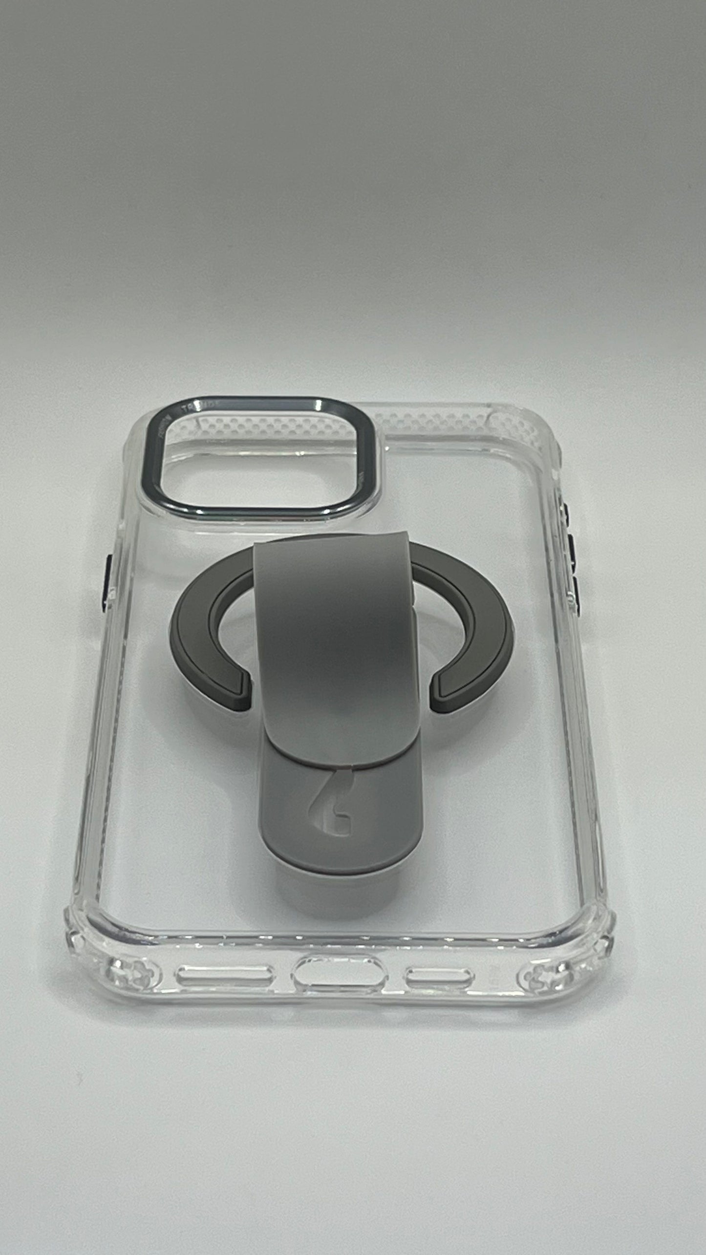 ✨ بوشيط آيفون شفاف مع حامل مغناطيسي بتصميم عصري وألوان جذابة (IPHONE 13 PRO MAX)