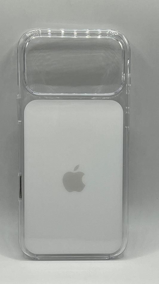 بوشيط أيفون 17برو ماكس شفاف أصلي يدعم الشحن اللاسلكي مع ظهور الرسالة(IPHONE 17 PRO MAX)