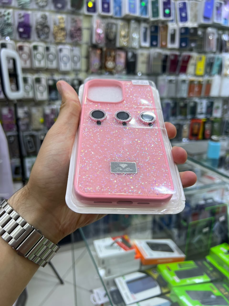 ✨ بوشيط آيفون فاخر لامع مع حماية عدسات الكاميرا تصميم أنيق ومميز ✨(IPHONE 15 PRO MAX)