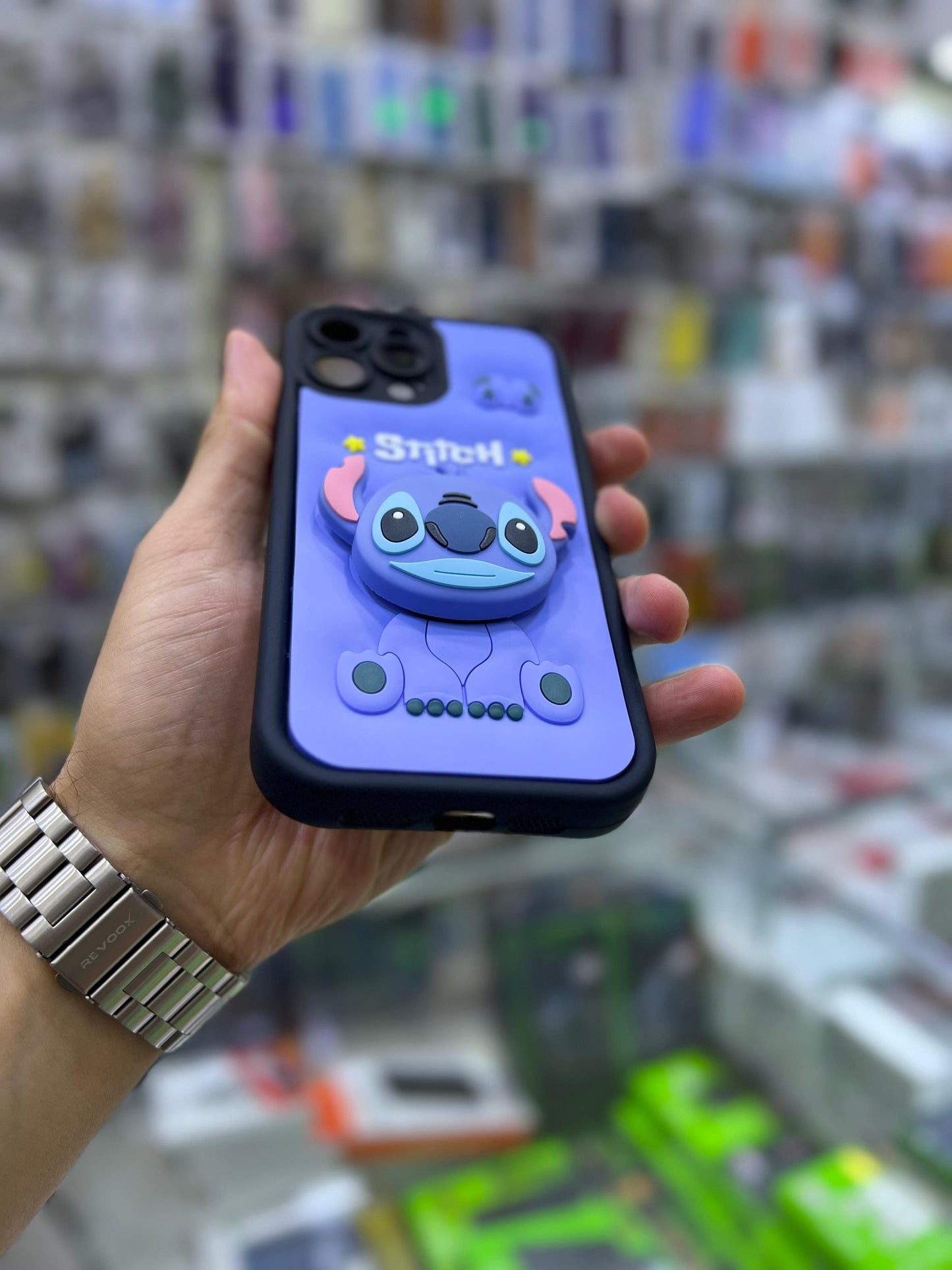 بوشيط سيليكون ثلاثي الأبعاد مع حامل مدمج  حماية وأناقة(IPHONE 13 PRO MAX)