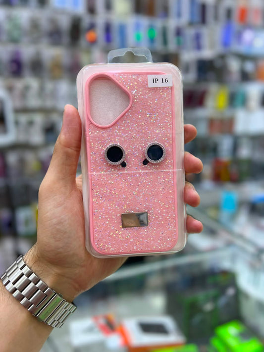 ✨ بوشيط آيفون فاخر لامع مع حماية عدسات الكاميرا تصميم أنيق ومميز ✨(IPHONE 16 NORMAL)