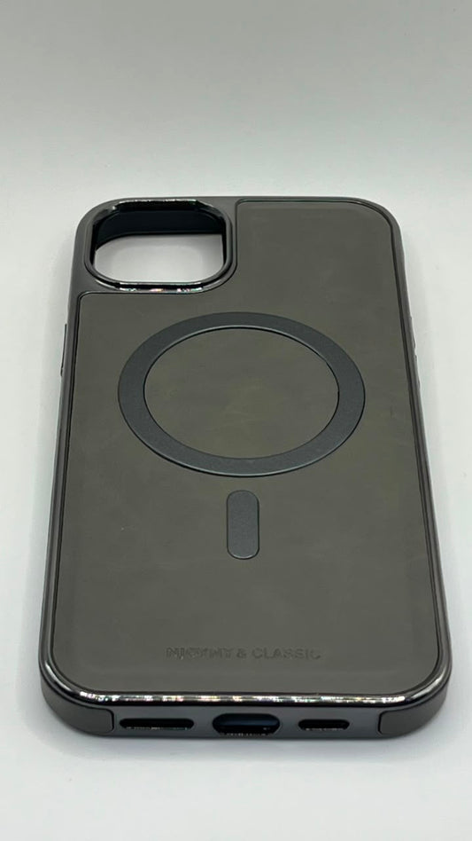 بوشيط جلد طبيعي فاخر للآيفون  تصميم أنيق وحماية متكاملة(IPHONE 15 PLUS)