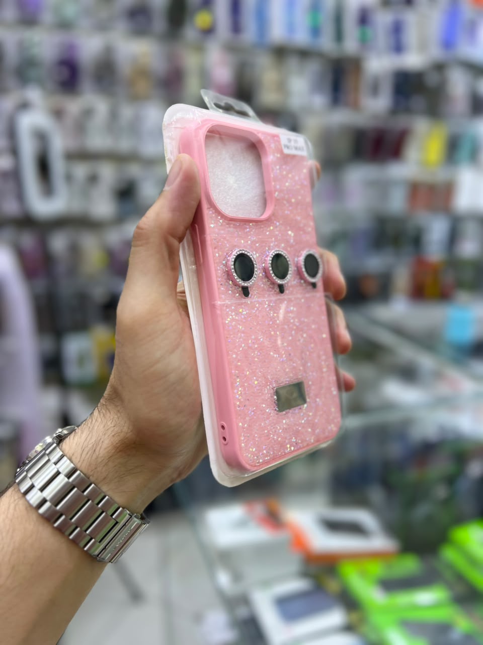 ✨ بوشيط آيفون فاخر لامع مع حماية عدسات الكاميرا تصميم أنيق ومميز ✨(IPHONE 15 PRO MAX)