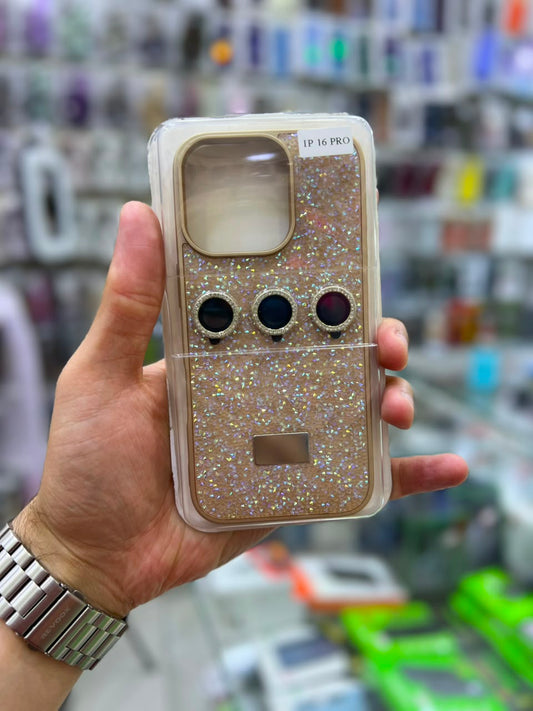 ✨ بوشيط آيفون فاخر لامع مع حماية عدسات الكاميرا تصميم أنيق ومميز ✨(IPHONE 16 PRO)