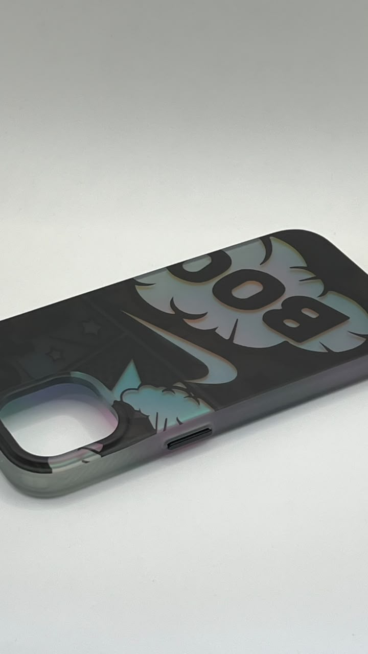 بوشيط آيفون بتصميم رياضي عصري بتأثير لوني متغير حماية كاملة ومظهر فاخر(IPHONE 13/14/15 NORMAL))