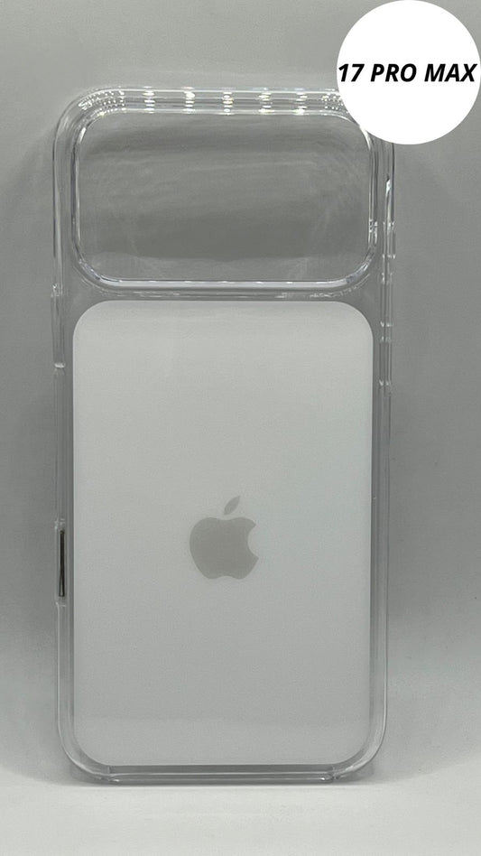 بوشيط أيفون 17برو ماكس شفاف أصلي يدعم الشحن اللاسلكي مع ظهور الرسالة(IPHONE 17 PRO MAX)