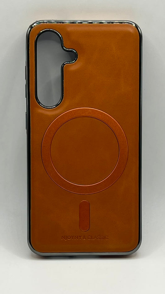 بوشيط جلد طبيعي فاخر   تصميم أنيق وحماية متكاملة(SAMSUNG S25 NORMAL)