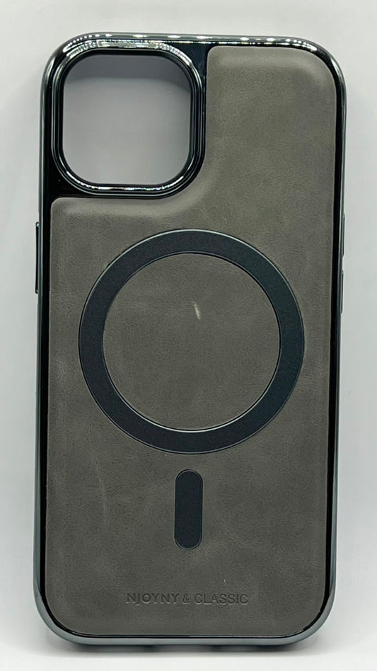 بوشيط جلد طبيعي فاخر للآيفون  تصميم أنيق وحماية متكاملة(IPHONE 13/14/15 NORMAL)