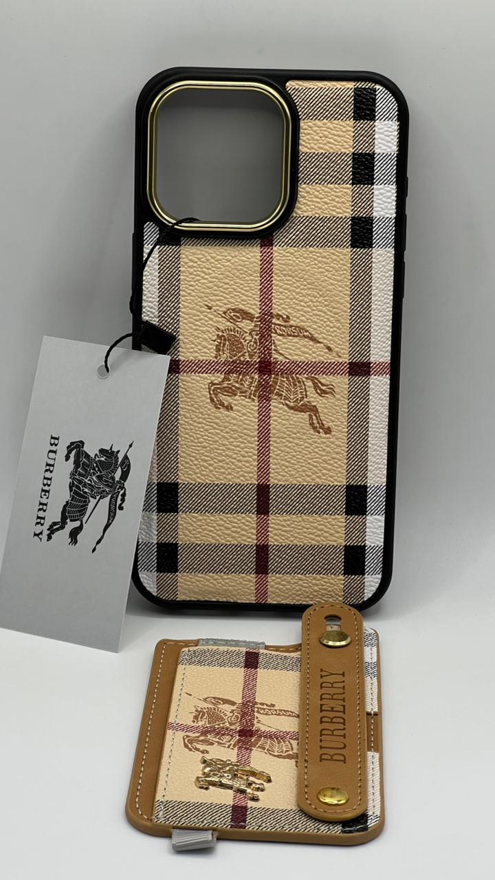 بوشيط فاخر مع حامل مغناطيسي ومحفظة بطاقات(IPHONE 15 PRO MAX)