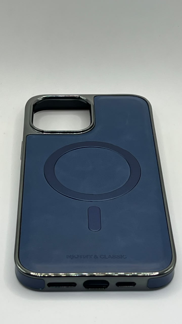 بوشيط جلد طبيعي فاخر للآيفون  تصميم أنيق وحماية متكاملة(IPHONE 13 PRO MAX)