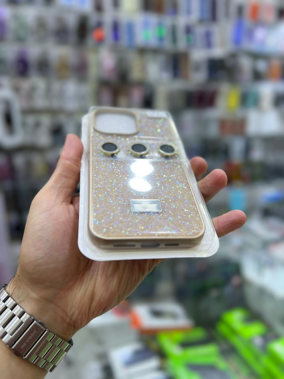 ✨ بوشيط آيفون فاخر لامع مع حماية عدسات الكاميرا تصميم أنيق ومميز ✨(IPHONE 15 PRO MAX)