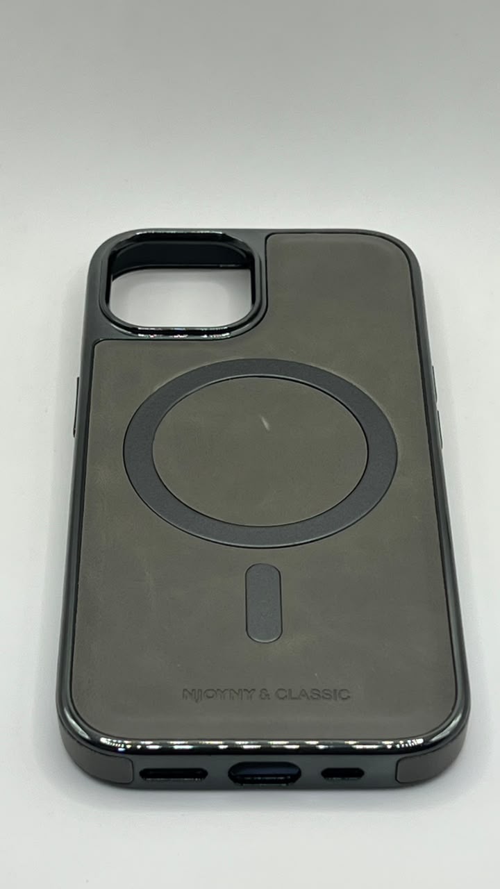 بوشيط جلد طبيعي فاخر للآيفون  تصميم أنيق وحماية متكاملة(IPHONE 13/14/15 NORMAL)
