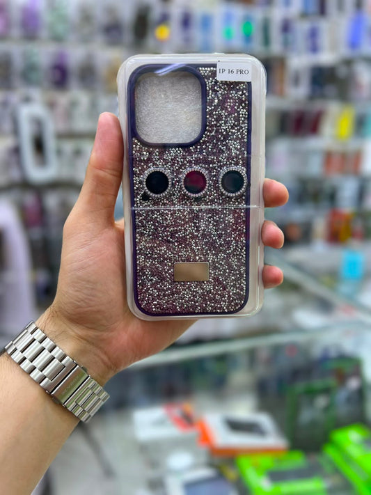 ✨ بوشيط آيفون فاخر لامع مع حماية عدسات الكاميرا تصميم أنيق ومميز ✨(IPHONE 16 PRO)