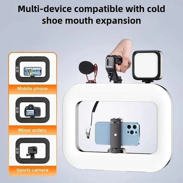 Ring Light Rectangulaire Rechargeable