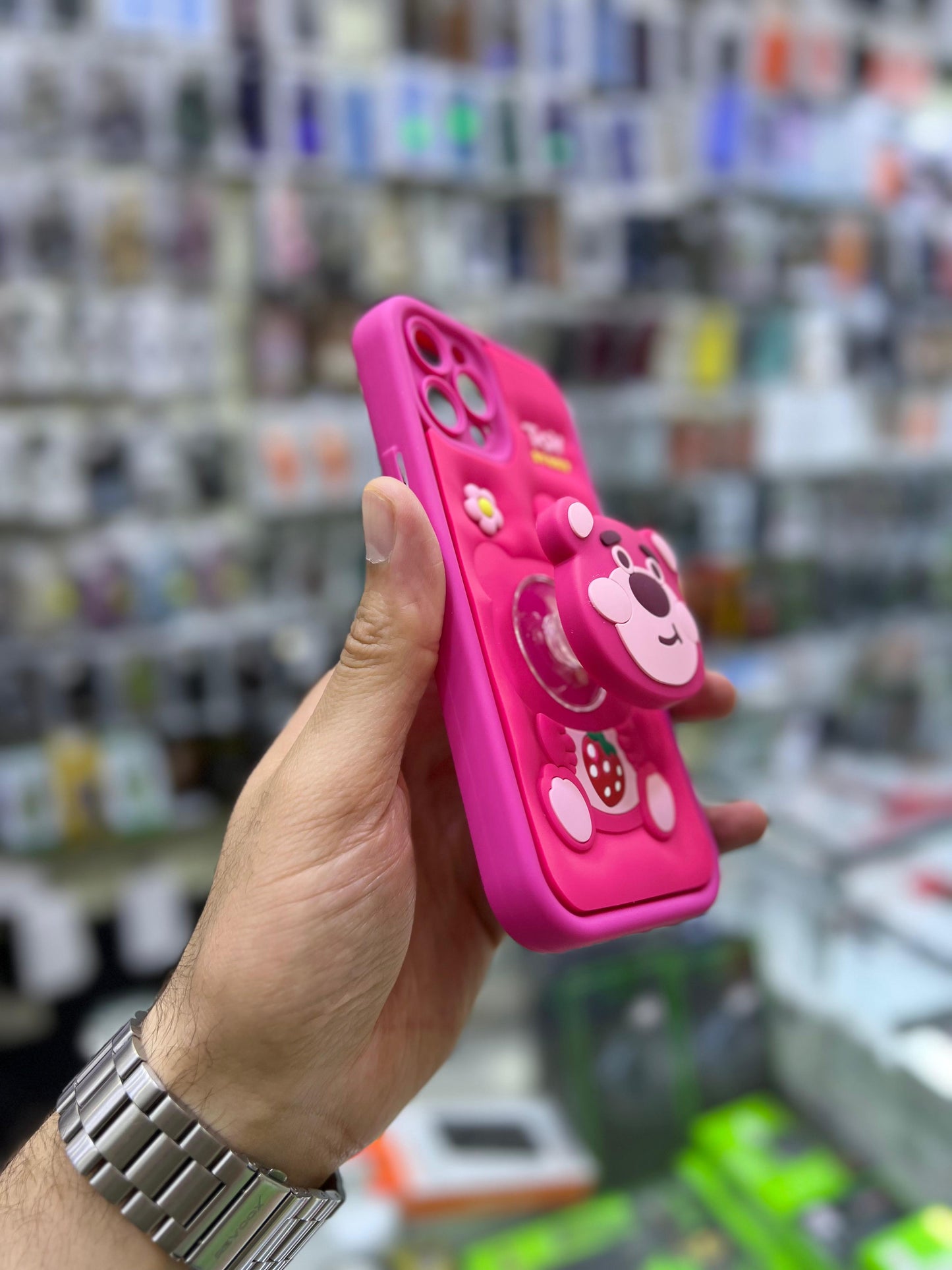 بوشيط سيليكون ثلاثي الأبعاد مع حامل مدمج  حماية وأناقة(IPHONE 12 PRO MAX)
