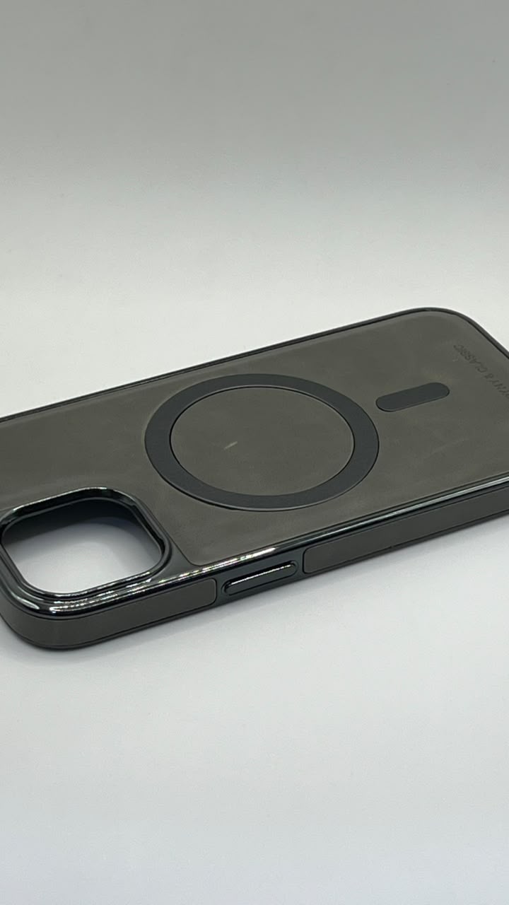 بوشيط جلد طبيعي فاخر للآيفون  تصميم أنيق وحماية متكاملة(IPHONE 13/14/15 NORMAL)