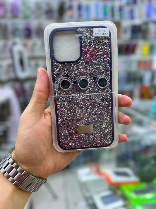 ✨ بوشيط آيفون فاخر لامع مع حماية عدسات الكاميرا تصميم أنيق ومميز ✨(IPHONE 12 PRO MAX)