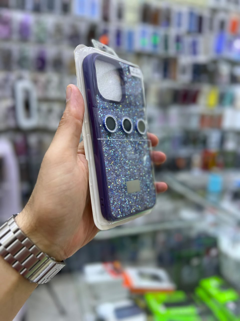 ✨ بوشيط آيفون فاخر لامع مع حماية عدسات الكاميرا تصميم أنيق ومميز ✨(IPHONE 15 PRO MAX)