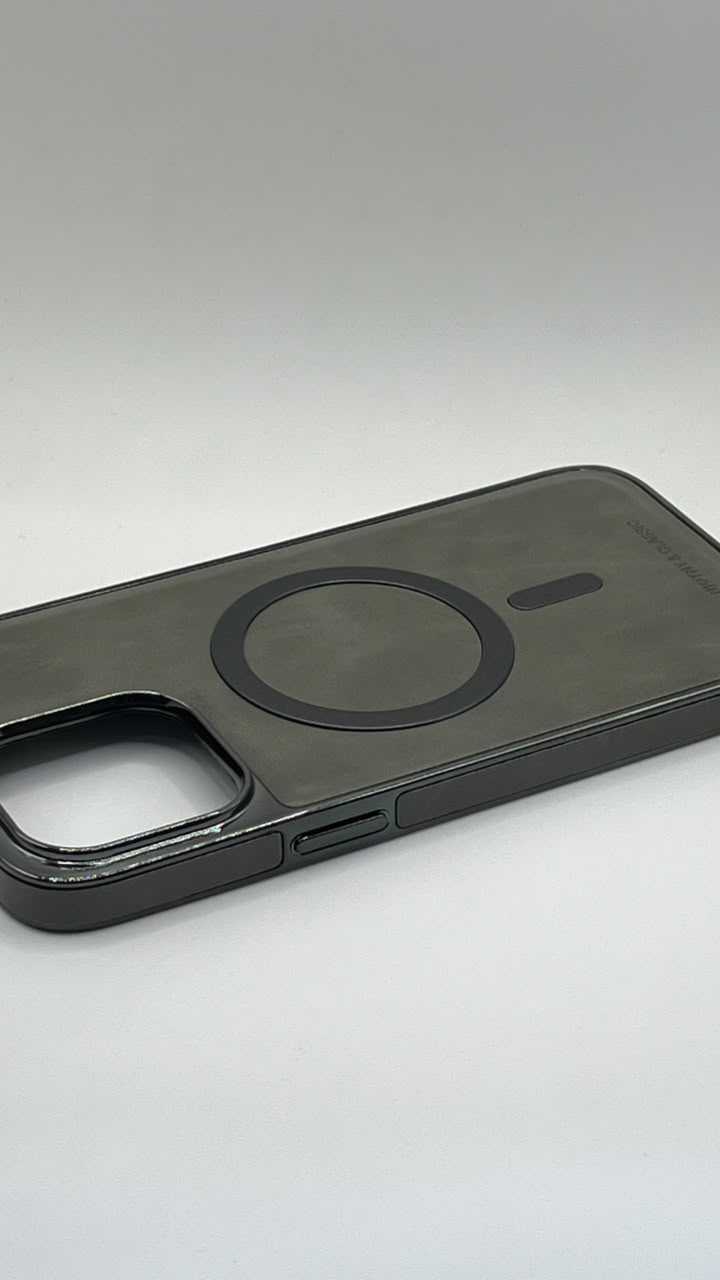 بوشيط جلد طبيعي فاخر للآيفون  تصميم أنيق وحماية متكاملة(IPHONE 14 PRO MAX)