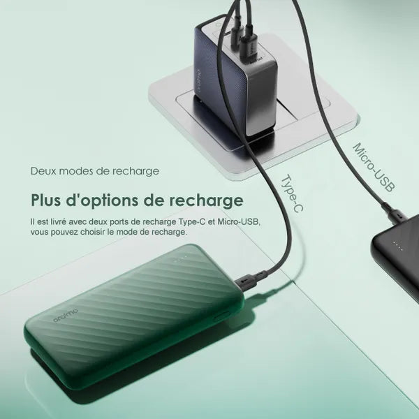 oraimo Slice Link Banque d'alimentation 10000mAh 12W