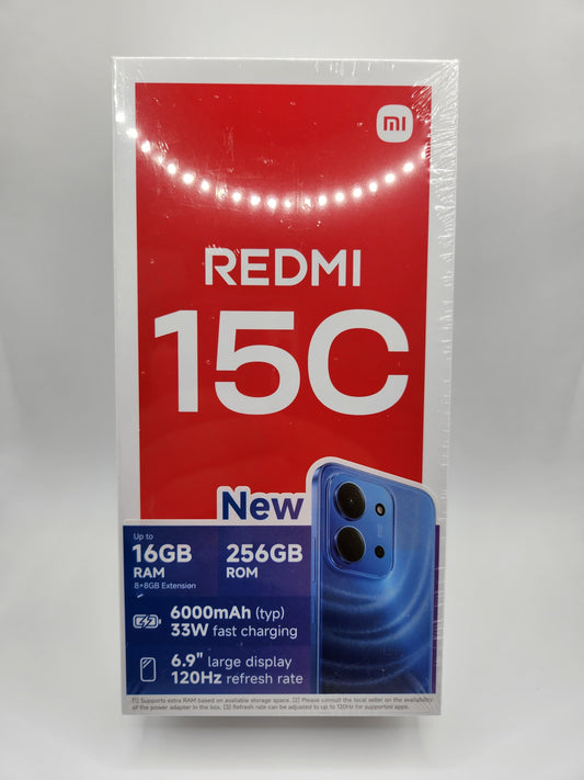 Nouveau Redmi 15C – 16Go RAM (8+8) / 256Go ROM – Batterie 6000mAh – Écran 120Hz – Livraison gratuite🚚