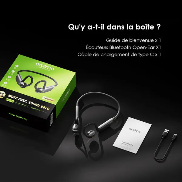 oraimo OpenCirclet 2 IPX5 Steps Tracking Open-Ear Headphones